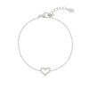 Armband met hartje van strass steentjes