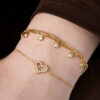 Armband met hartje van strass steentjes