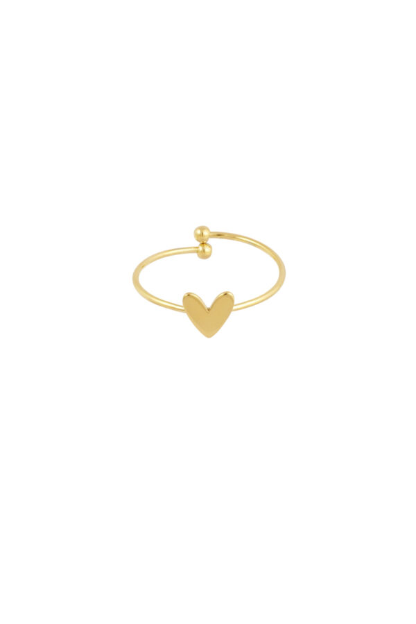 Verstelbare ring met klein hartje