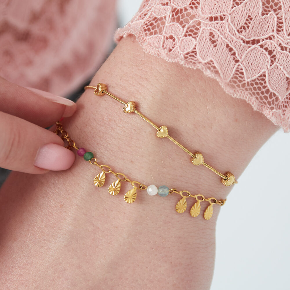 Armband met hartrij