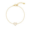 Armband met hartje van strass steentjes