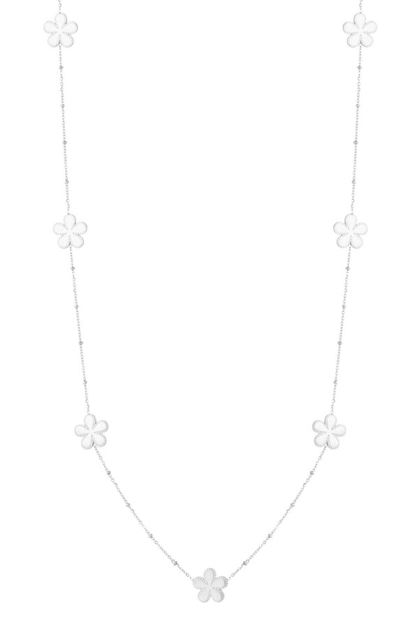 Lange ketting met bloemen
