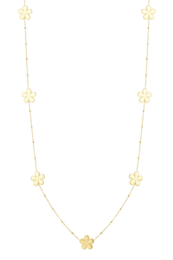 Lange ketting met bloemen