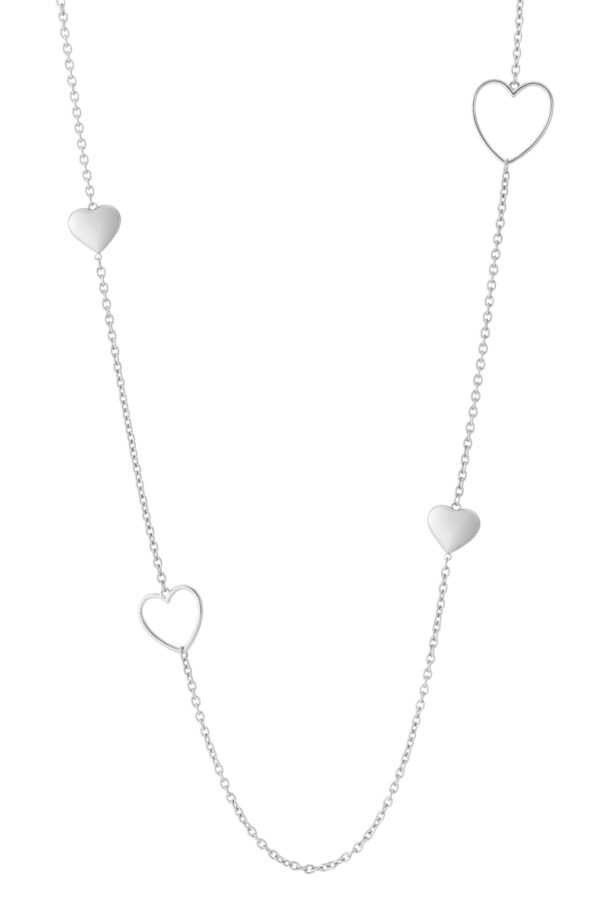 Lange ketting met hartjes