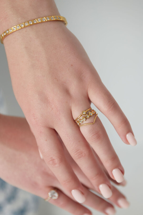 Verstelbare ring met drie lagen