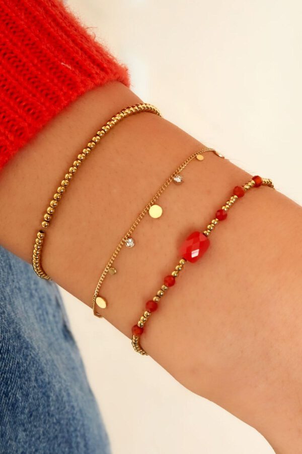 Subtiele armband met strass steentjes