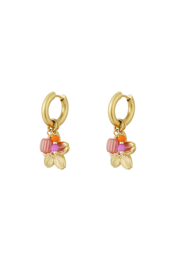 Hanger met bloem en gekleurde kralen